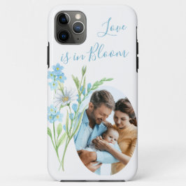 Funda Para iPhone 11 Pro Max El amor está en las flores silvestres de color azu