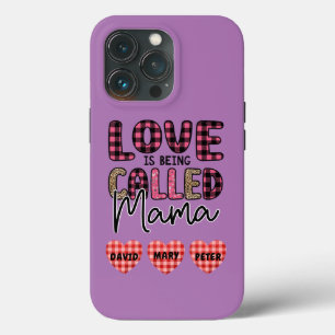 Funda Para iPhone 13 Pro El amor se llama mamá, regalo de mamá Personalizab