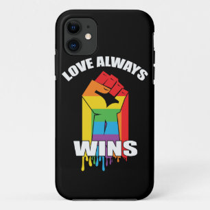 Funda Para iPhone 11 El amor siempre gana a los homosexuales LGBT