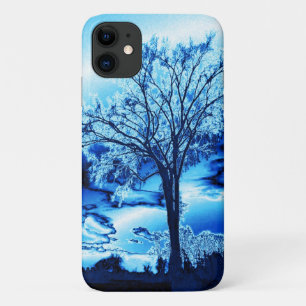 Funda Para iPhone 11 El árbol en hielo azul