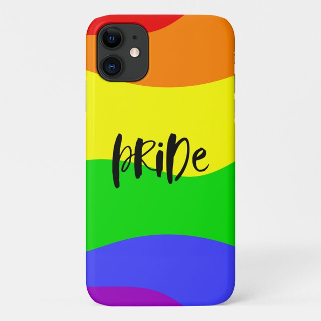 Funda De Case-Mate Para iPhone El arco iris del orgullo moderno (Reverso)