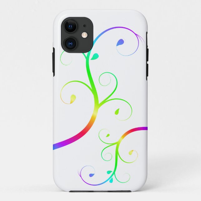 Funda De Case-Mate Para iPhone El arcoiris florece (Reverso)