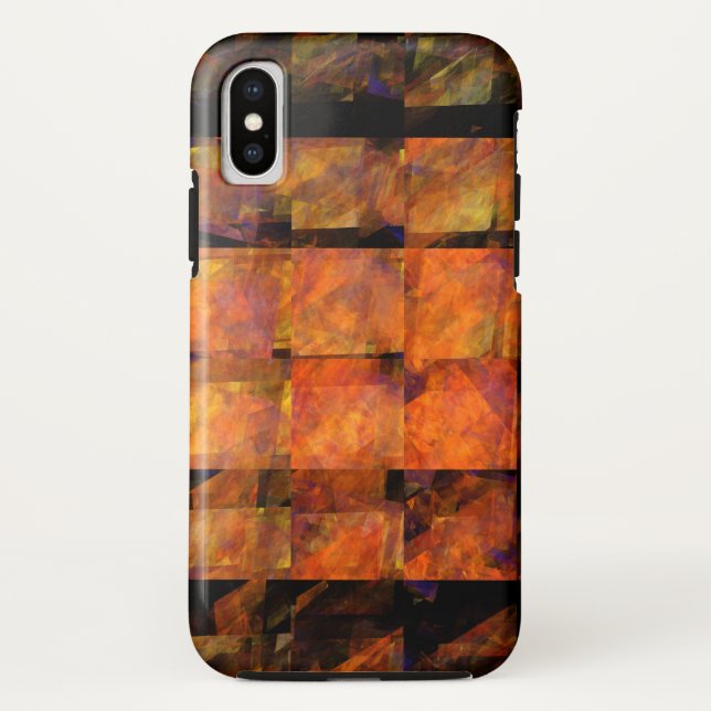 Funda De Case-Mate Para iPhone El arte abstracto de la pared (Reverso)