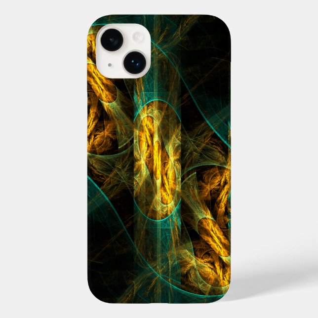 Funda De Case-Mate Para iPhone El arte abstracto del ojo de la jungla (Reverso )