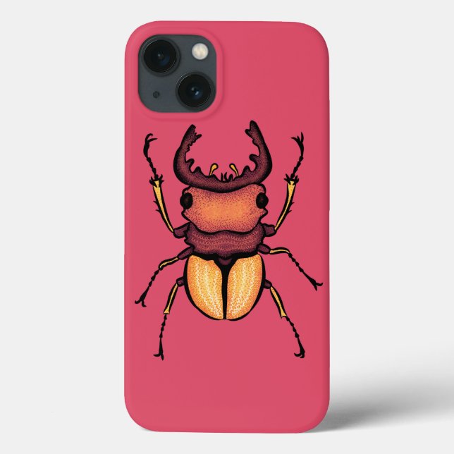 Funda De Case-Mate Para iPhone El arte de los insectos rosados (Reverso)