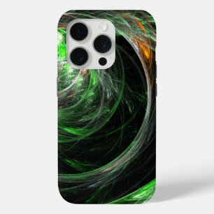 Funda Para iPhone 15 Pro El arte del resumen verde mundial
