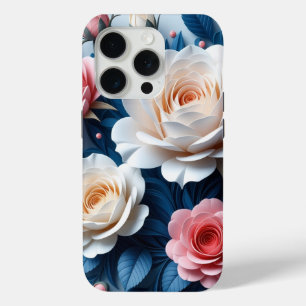 Funda Para iPhone 15 Pro El arte floral bohemio duro regalo perfecto