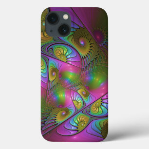 Funda Para iPhone 13 El arte fractal abstracto luminoso y colorido