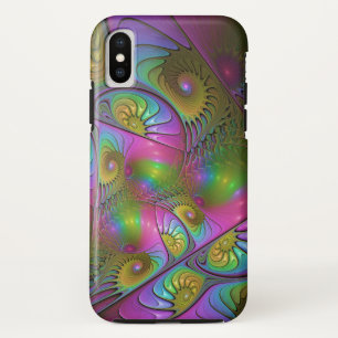 Funda Para iPhone XS El arte fractal abstracto luminoso y colorido