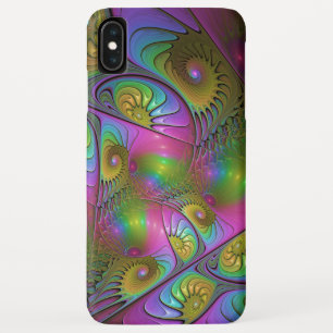 Funda Para iPhone XS Max El Arte Fractal Abstracto Trippy Luminoso Colorido