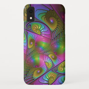 Funda Para iPhone XR El Arte Fractal Abstracto Trippy Luminoso Colorido