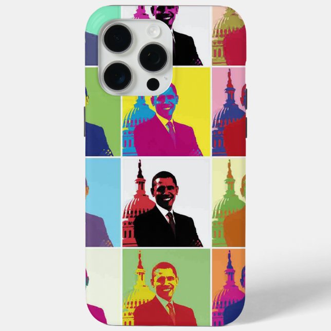 Funda De Case-Mate Para iPhone El arte pop del presidente Obama (Reverso )