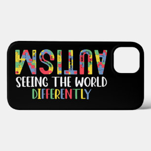 Funda Para iPhone 13 El autismo ve el mundo de manera diferente como un