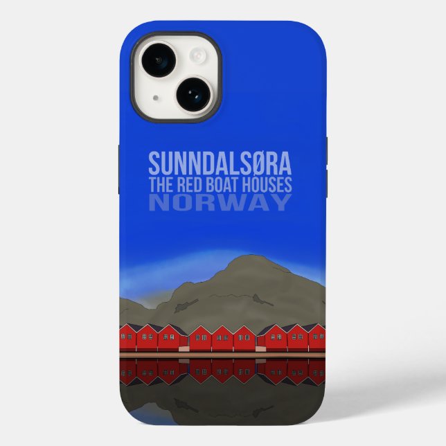 Funda De Case-Mate Para iPhone El Barco Rojo Casas Sunndalsøra Noruega (Reverso )
