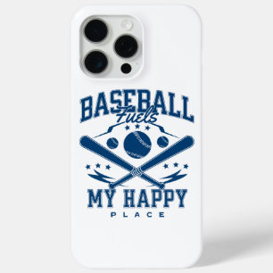 Funda Para iPhone 15 Pro Max El béisbol alimenta mi lugar feliz