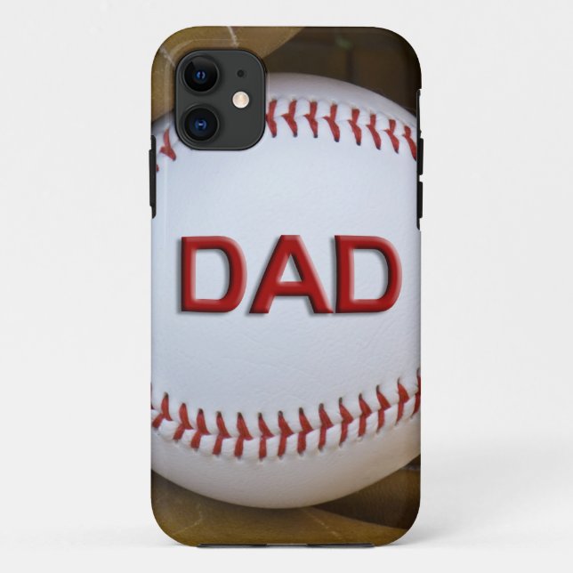 Funda De Case-Mate Para iPhone El béisbol de papá (Reverso)