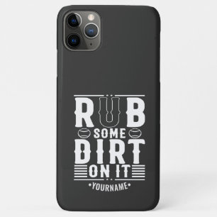 Funda Para iPhone 11 Pro Max El Béisbol Funciona Un Poco De Suciedad.