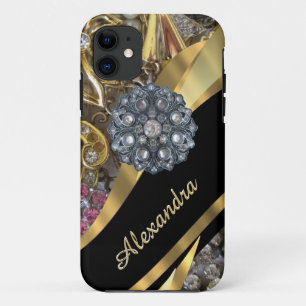 Funda Para iPhone 11 El bling elegante elegante del diamante de