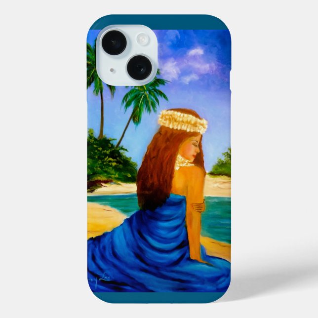 Funda De Case-Mate Para iPhone El bonito Hula en la playa (Reverso )