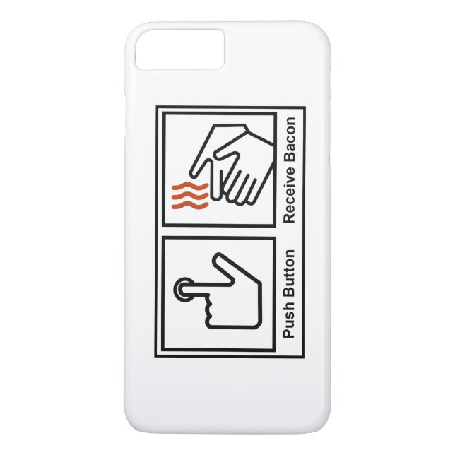 Funda De Case-Mate Para iPhone El botón, recibe el tocino (Reverso)
