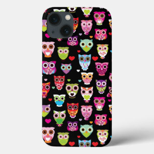 Funda Para iPhone 13 el búho colorido lindo embroma el modelo