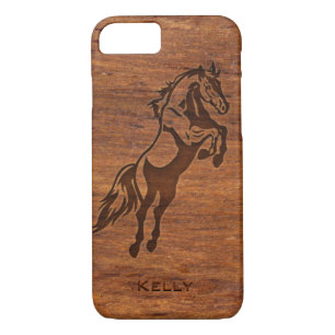 Funda Para iPhone 8/7 El caballo de madera de la mirada del grano cubrió