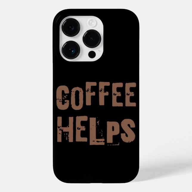 Funda De Case-Mate Para iPhone el café ayuda a la graciosa tipografía retro café  (Reverso )