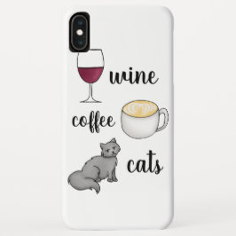 Funda Para iPhone XS Max El café de vino es divertido y dulce amante del ga