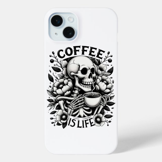Funda De Case-Mate Para iPhone El café es vida (Reverso )