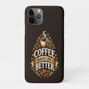 Funda Para iPhone 11 Pro El Café Hace que la Vida sea Mejor – Amante del Ca