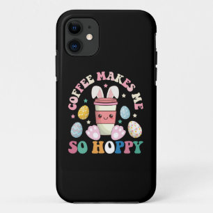 Funda Para iPhone 11 El café me hace tan saltarín conejo feliz Pascua