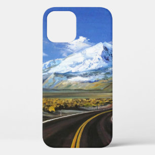Funda Para iPhone 12 el camino a las montañas de aceite paintingasphalt