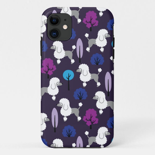 Funda De Case-Mate Para iPhone El caniche en el parque (Reverso)