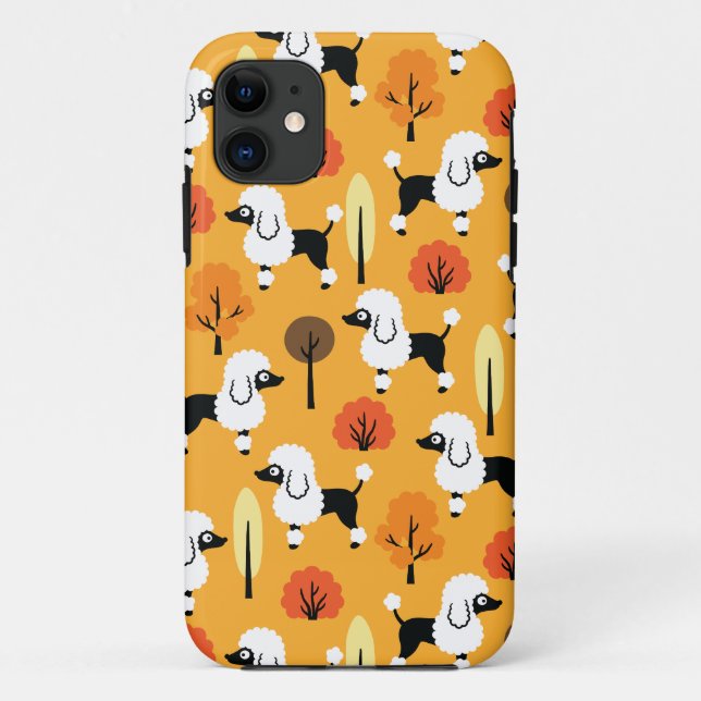 Funda De Case-Mate Para iPhone El caniche en el parque (Reverso)