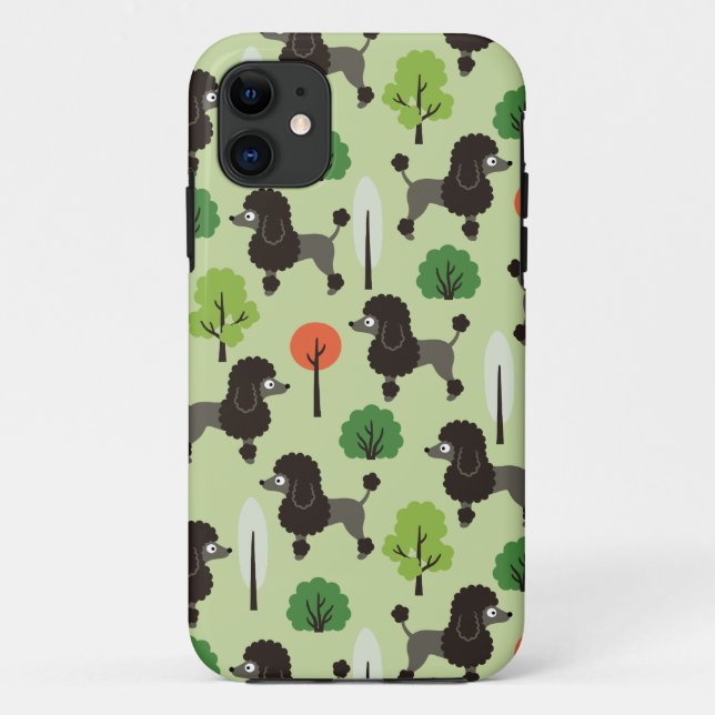 Funda De Case-Mate Para iPhone El caniche en el parque (Reverso)