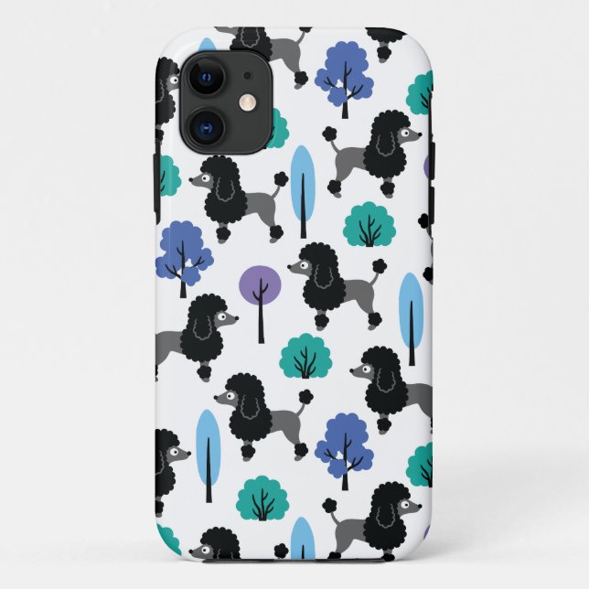 Funda De Case-Mate Para iPhone El caniche en el parque (Reverso)