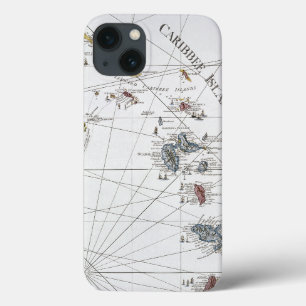 FUNDA PARA iPhone 13 EL CARIBE: MAPA, 1775