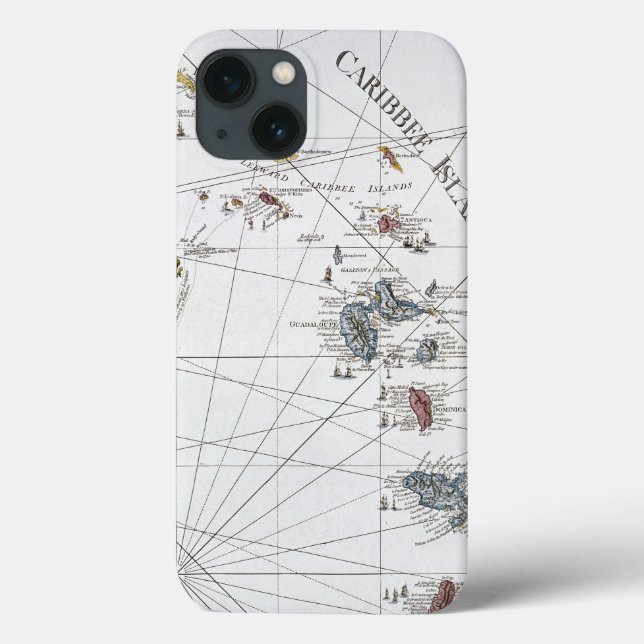 FUNDA DE Case-Mate PARA iPhone EL CARIBE: MAPA, 1775 (Reverso)