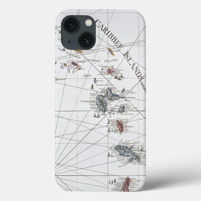 FUNDA DE Case-Mate PARA iPhone EL CARIBE: MAPA, 1775 (Reverso)