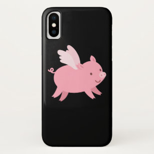 Funda Para iPhone X El Cerdo Utiliza Alas Para Volar Cerdo Volador