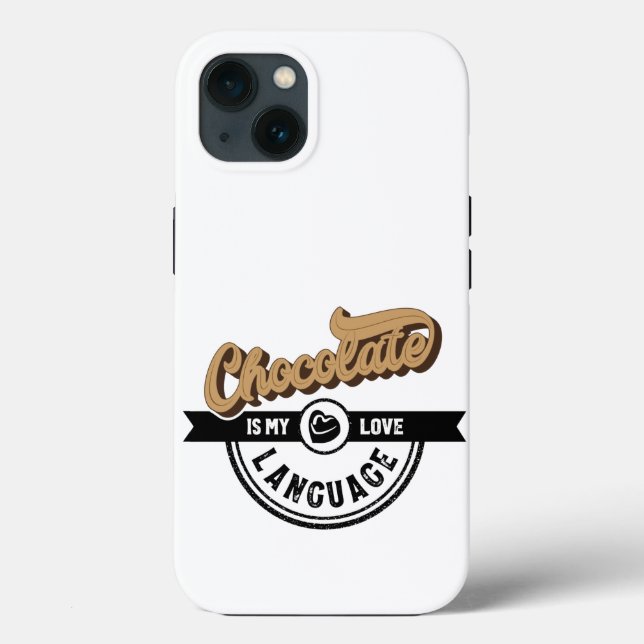 Funda De Case-Mate Para iPhone El chocolate es mi lengua de amor (Reverso )
