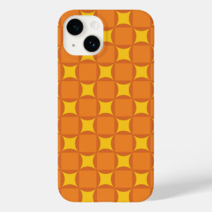 Funda Para iPhone 14 De Case-Mate El círculo de estilo de los años 70 de Orange