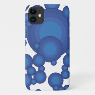 Funda Para iPhone 11 El círculo de estilo de los años 70 del Azul