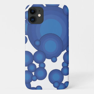 Funda Para iPhone 11 El círculo de estilo del año 70 azul
