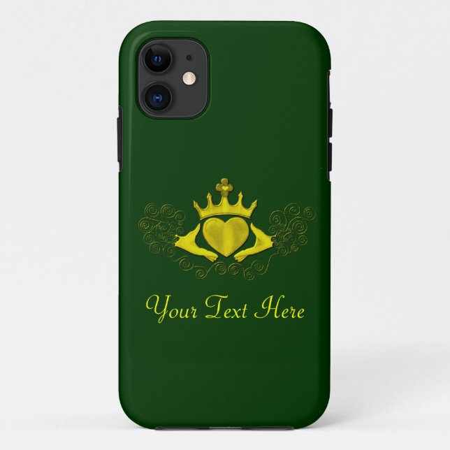 Funda De Case-Mate Para iPhone El Claddagh (Oro) (Reverso)