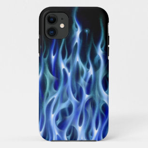 Funda Para iPhone 11 El coche azul del aerógrafo del diseño de la lla