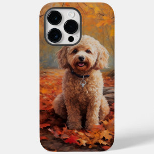 Funda Para iPhone 14 Pro Max De Case-Mate El Cockapoo en otoño se inspira en las hojas