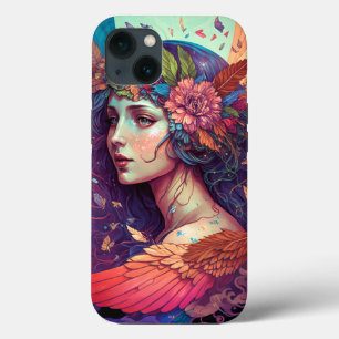 Funda Para iPhone 13 El colorido ángel de la hada Wings Fantasy Art