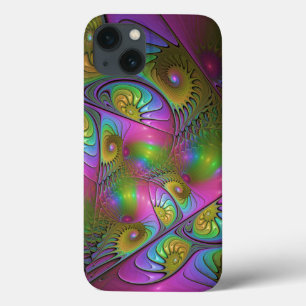 Funda Para iPhone 13 El Colorido Arte Fractal Abstracto y Alucinante