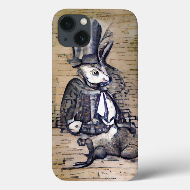 Funda De Case-Mate Para iPhone El conejo de caballeros (Reverso)